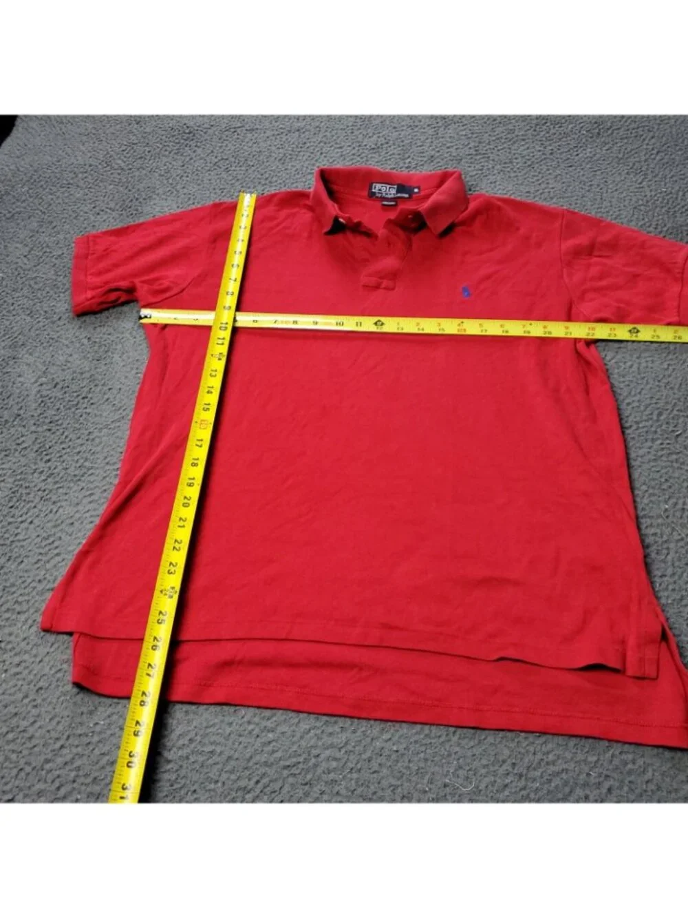 VINTAGE 90s Polo Ralph Lauren Shirt Mens XL Short Sleeve Red Rugby y2K
